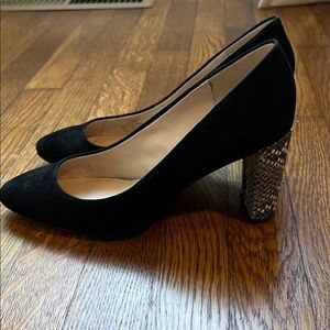 Essex Lane El-Marian Snake Pumps - Black suede size 8.5
